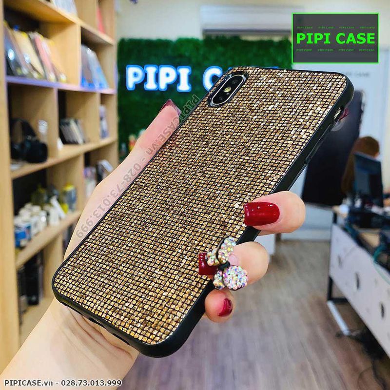 Ốp Lưng iPhone X / XS - Kim Tuyến - Vàng