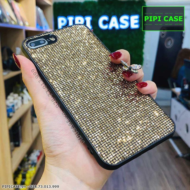 Ốp Lưng iPhone 7 Plus / 8 Plus - Kim Tuyến - Vàng
