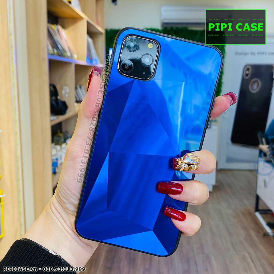 Ốp Lưng iPhone 11 Pro Max - Kim Cương 6D - Xanh