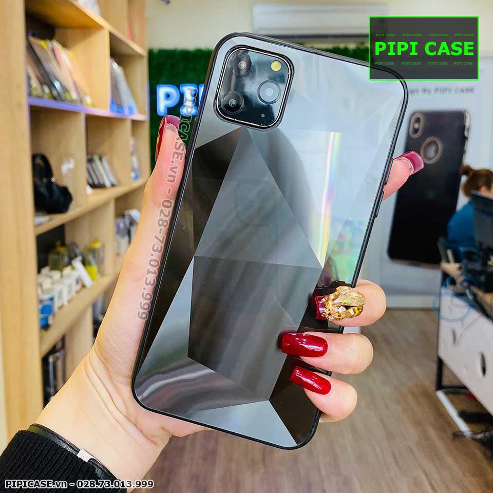 Ốp Lưng iPhone 11 Pro Max - Kim Cương 6D - Đen
