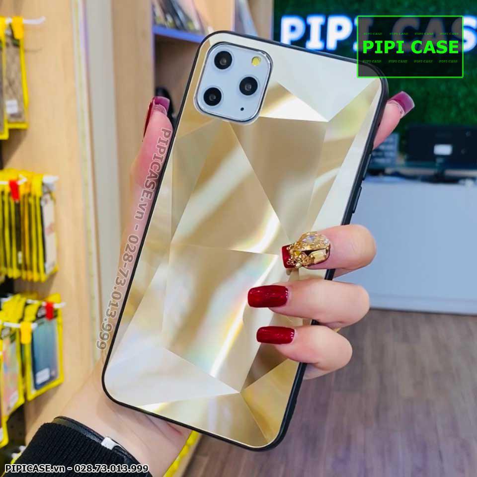 Ốp Lưng iPhone 11 Pro Max - Kim Cương 6D - Vàng