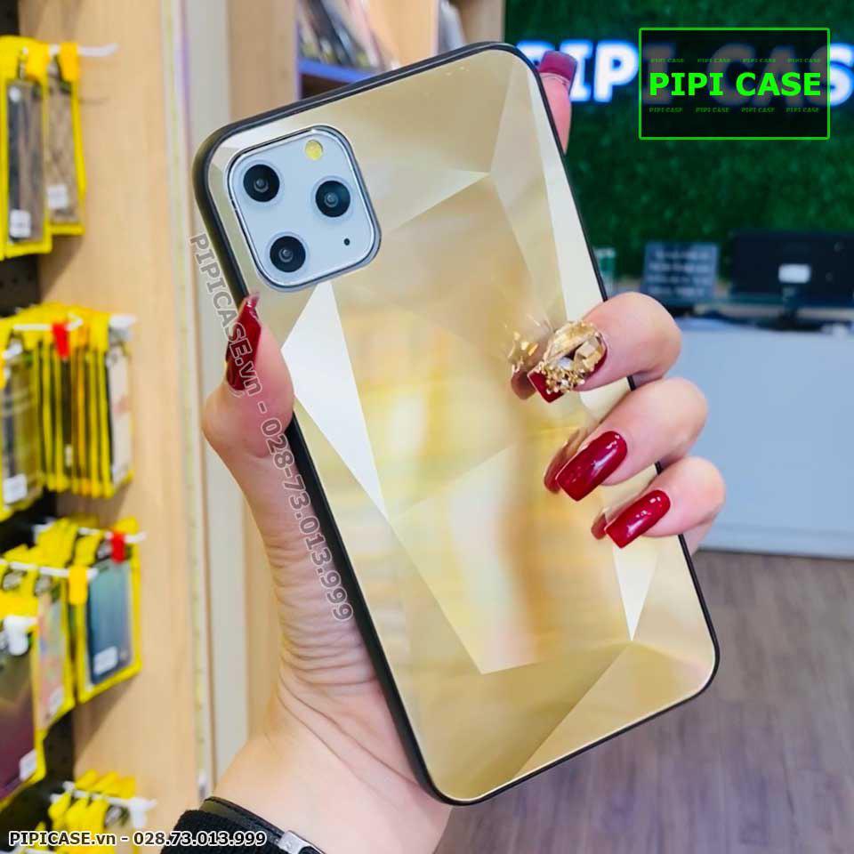 Ốp Lưng iPhone 11 Pro Max - Kim Cương 6D - Vàng