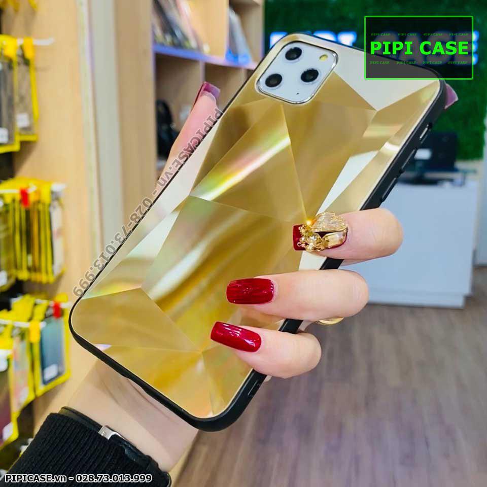 Ốp Lưng iPhone 11 Pro Max - Kim Cương 6D - Vàng