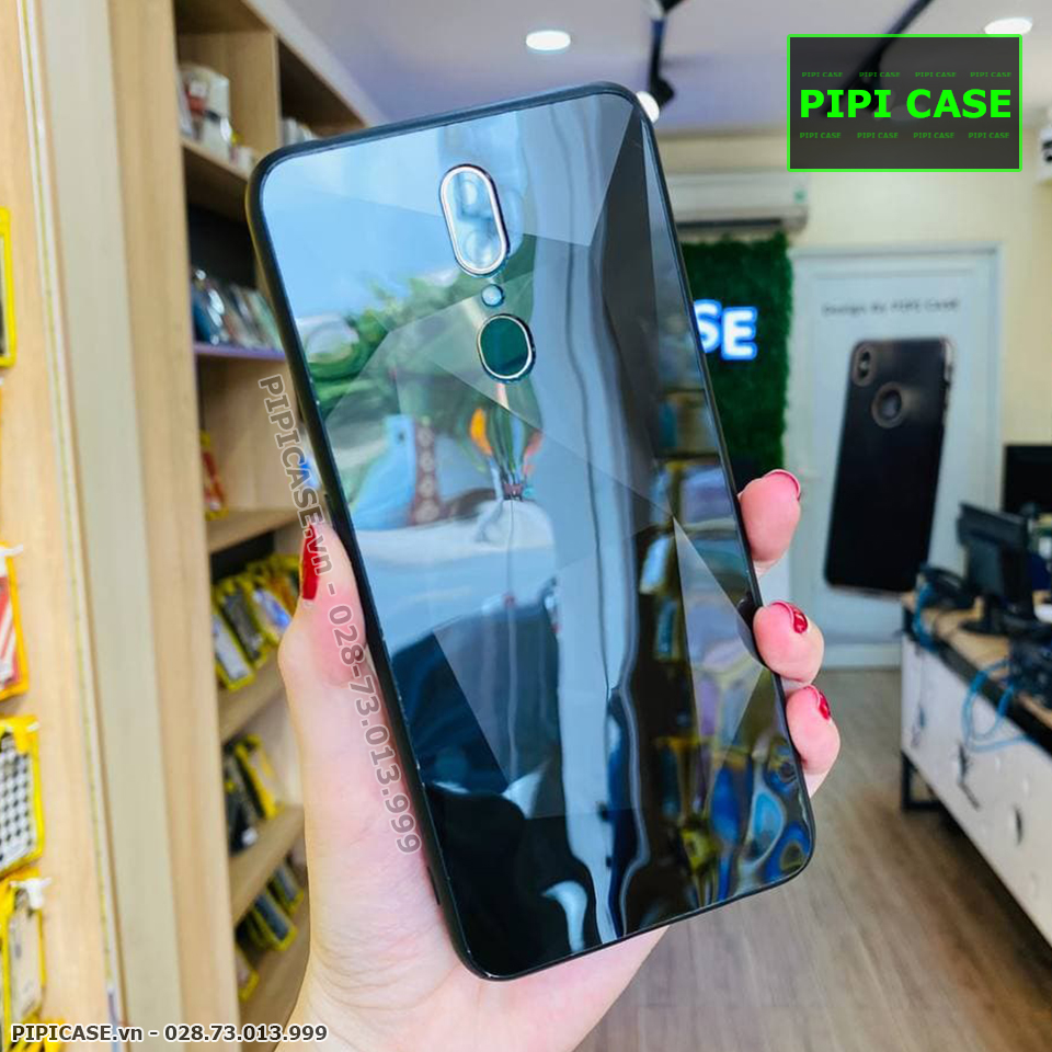 Ốp Lưng Oppo F11 - Kim Cương 6D - Đen