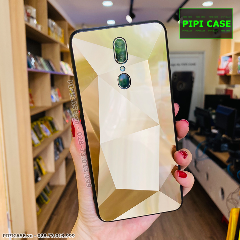 Ốp Lưng Oppo F11 - Kim Cương 6D - Vàng