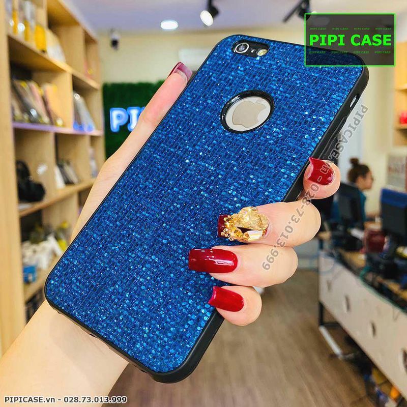 Ốp Lưng iPhone 6 / 6S - Kim Tuyến - Xanh