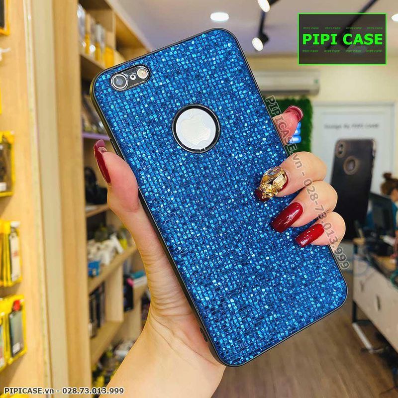 Ốp Lưng iPhone 6 / 6S - Kim Tuyến - Xanh