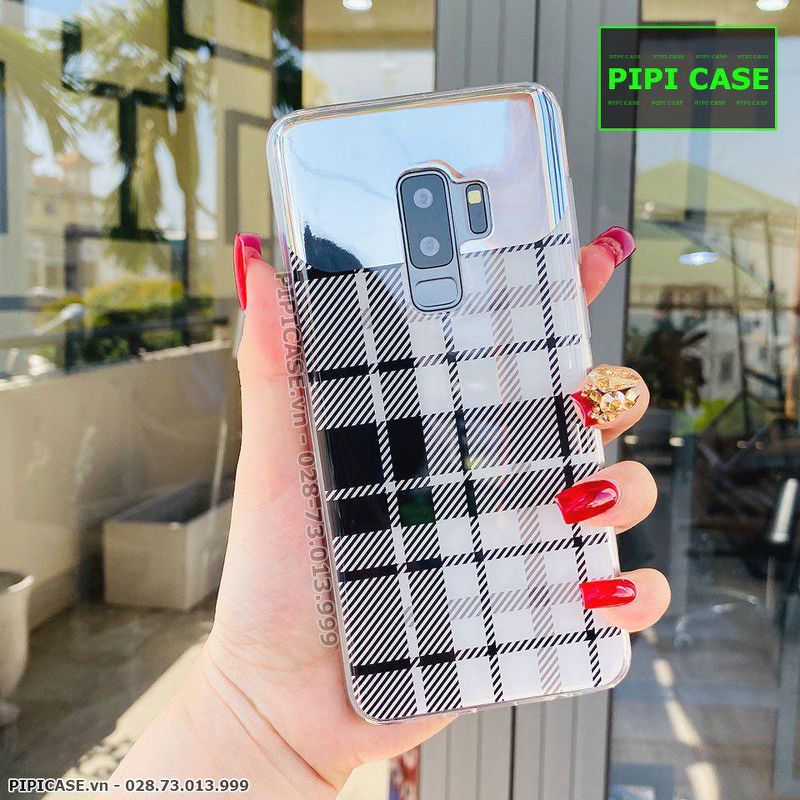 Ốp Lưng Samsung S9 Plus - Gương Caro - Đen