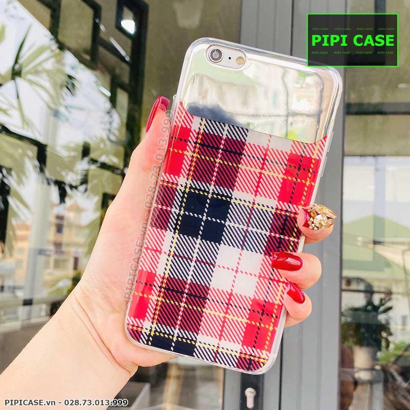 Ốp Lưng iPhone 6 / 6S - Gương Caro - Đỏ