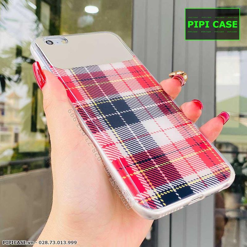 Ốp Lưng iPhone 6 / 6S - Gương Caro - Đỏ