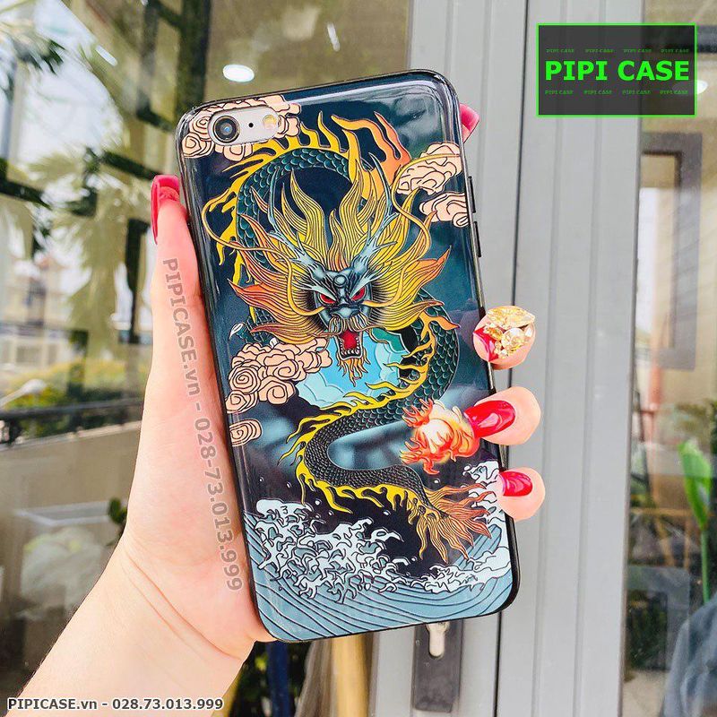 Ốp Lưng iPhone 6 Plus / 6S Plus - Mẫu 3D - Rồng Xanh