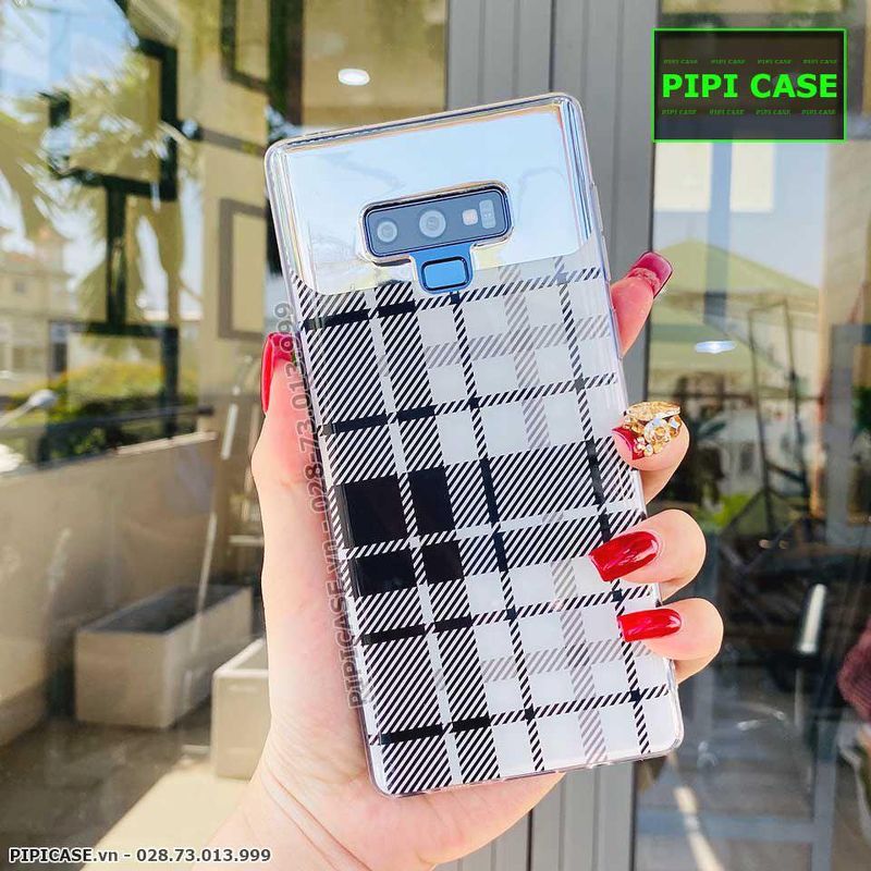 Ốp Lưng Samsung Note 9 - Gương Caro - Đen