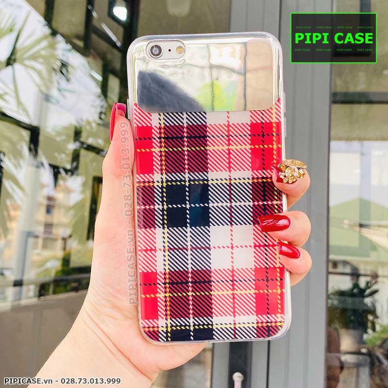 Ốp Lưng iPhone 6 / 6S - Gương Caro - Đỏ