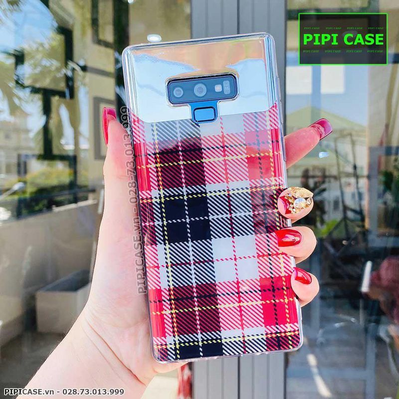 Ốp Lưng Samsung Note 9 - Gương Caro - Đỏ