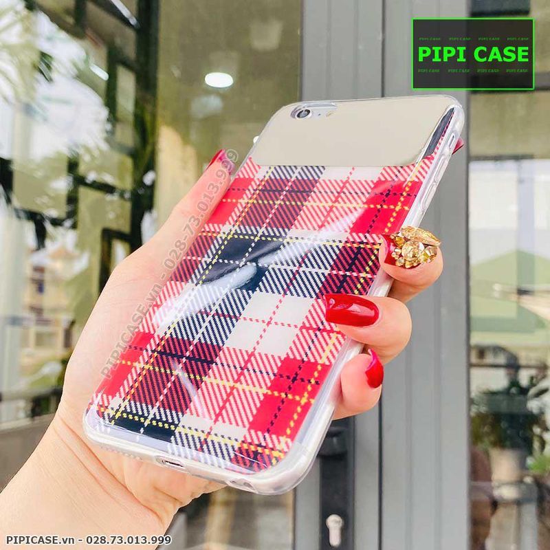 Ốp Lưng iPhone 6 / 6S - Gương Caro - Đỏ