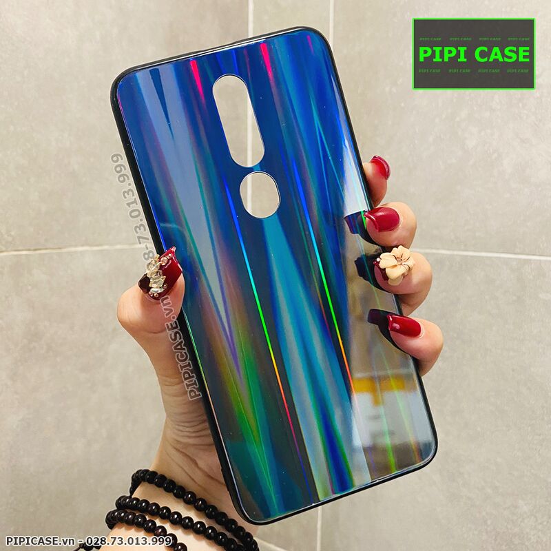 Ốp Lưng Oppo F11 Pro - Kính Cầu Vồng - Xanh Đen