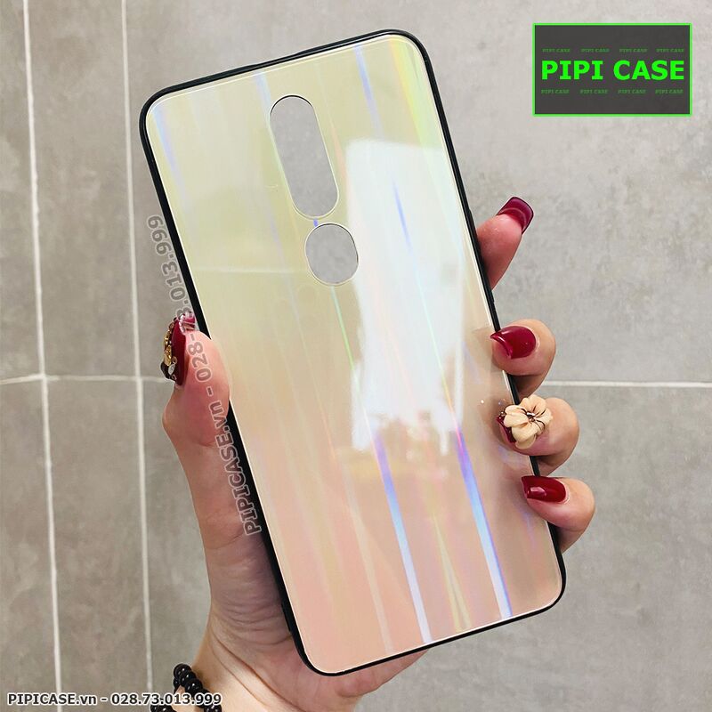Ốp Lưng Oppo F11 Pro - Kính Cầu Vồng - Vàng
