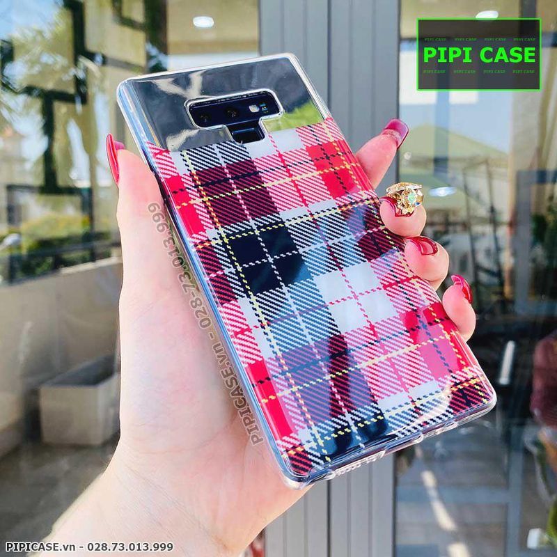Ốp Lưng Samsung Note 9 - Gương Caro - Đỏ