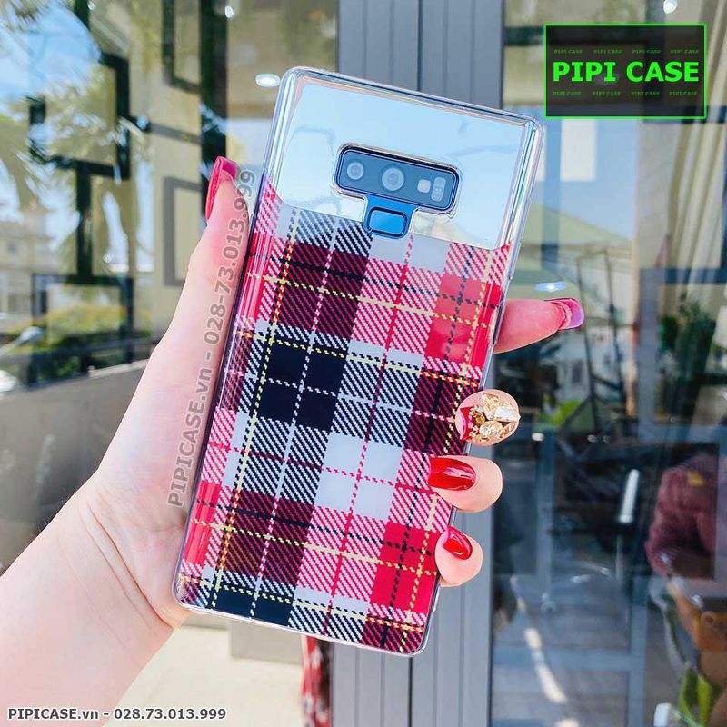 Ốp Lưng Samsung Note 9 - Gương Caro - Đỏ