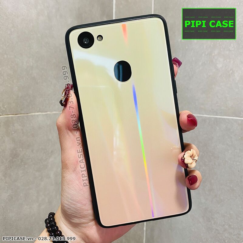 Ốp Lưng Oppo F7 - Kính Cầu Vồng - Vàng