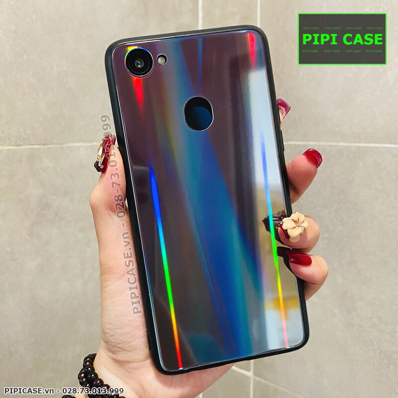 Ốp Lưng Oppo F7 - Kính Cầu Vồng - Đen