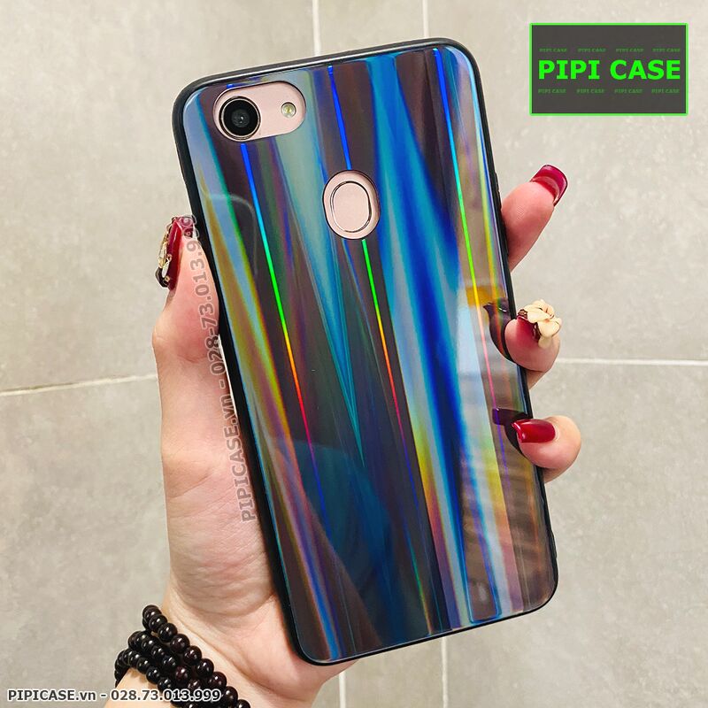 Ốp Lưng Oppo F5 - Kính Cầu Vồng - Đen