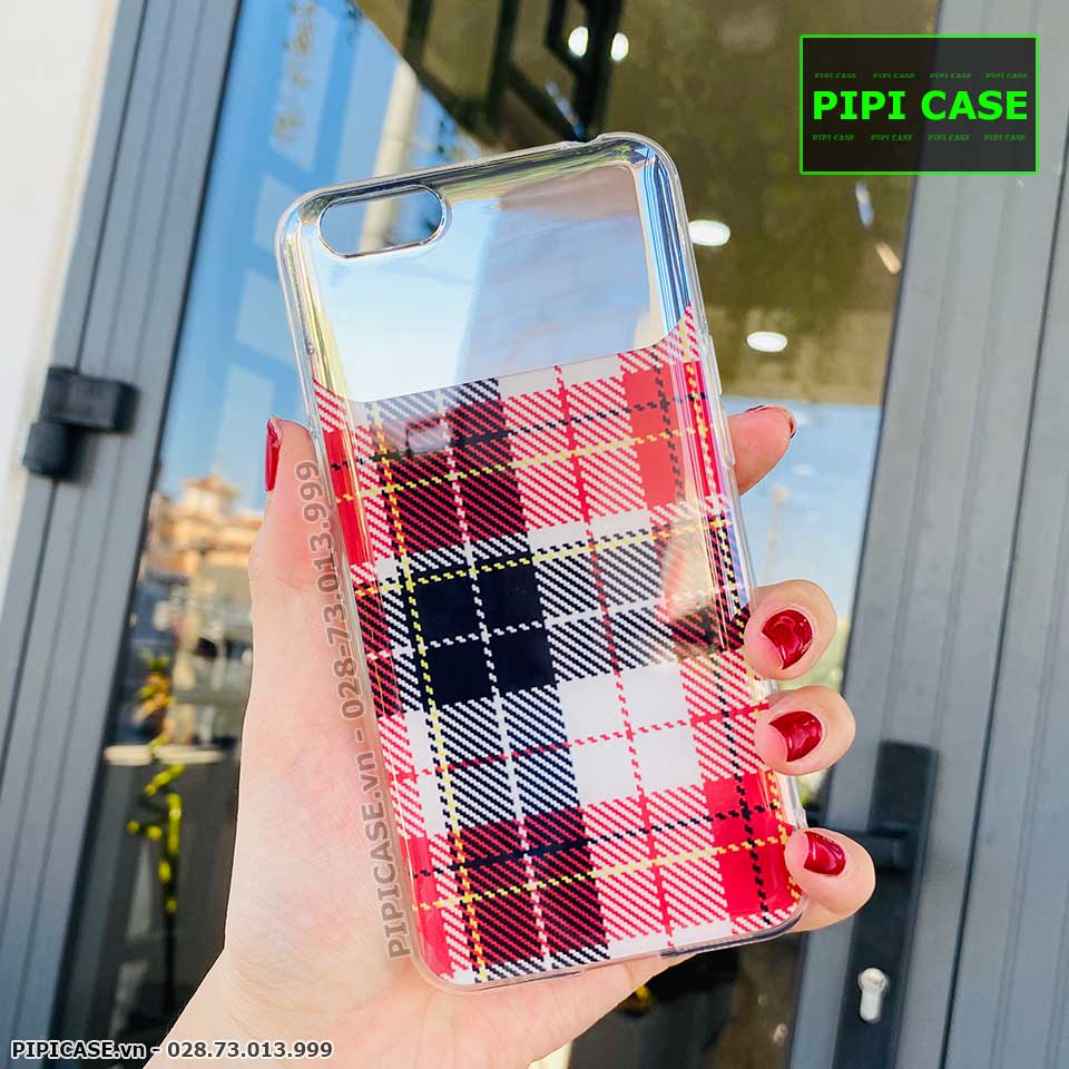 Ốp Lưng Oppo A71 - Gương Caro - Đỏ