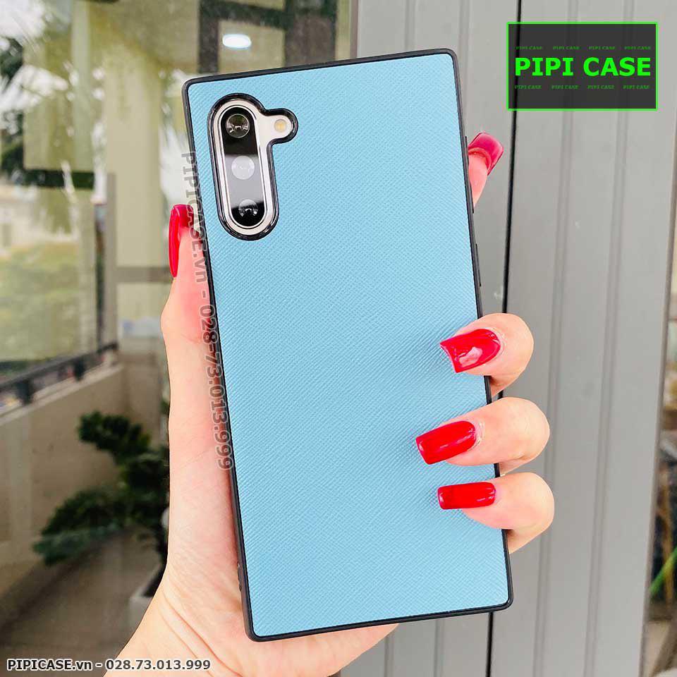 Ốp Lưng Samsung Note 10 - Simple Da - Xanh