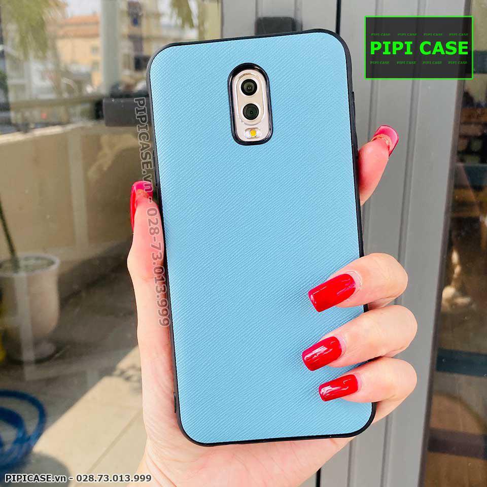 Ốp Lưng Samsung J7 Pro - Simple Da - Xanh