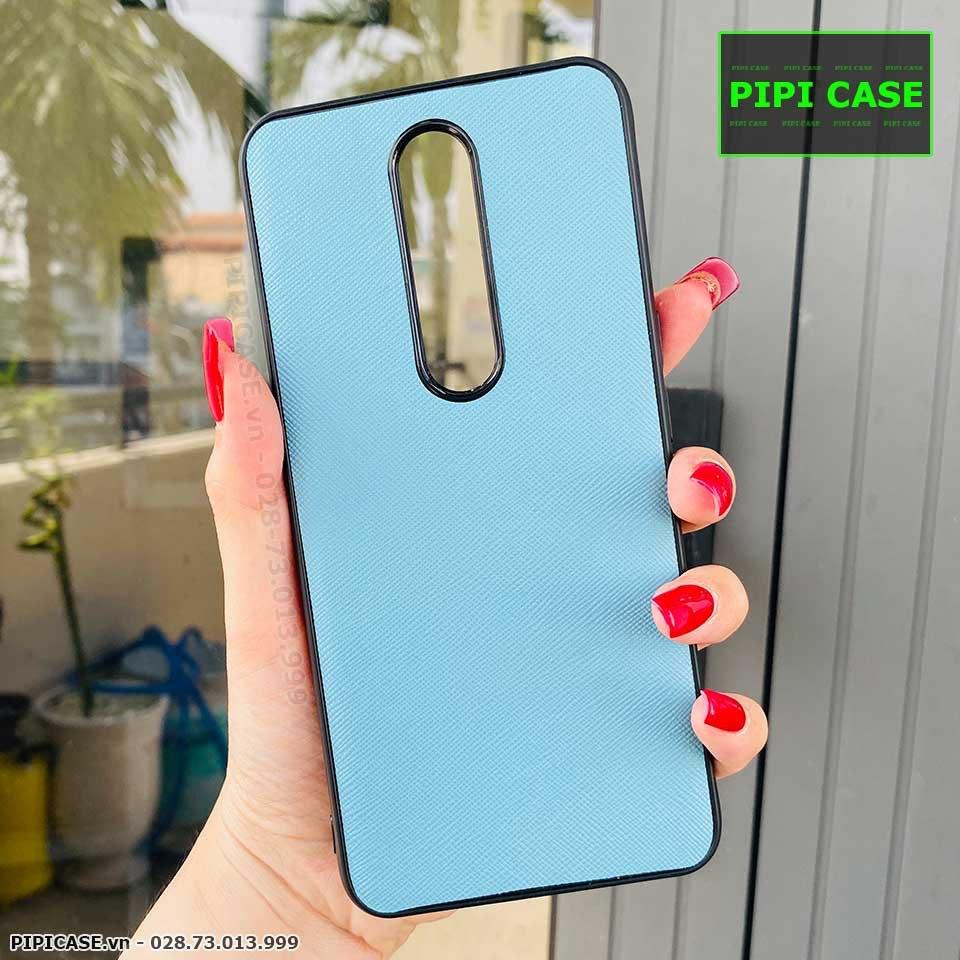 Ốp Lưng Oppo F11 Pro - Simple Da - Xanh
