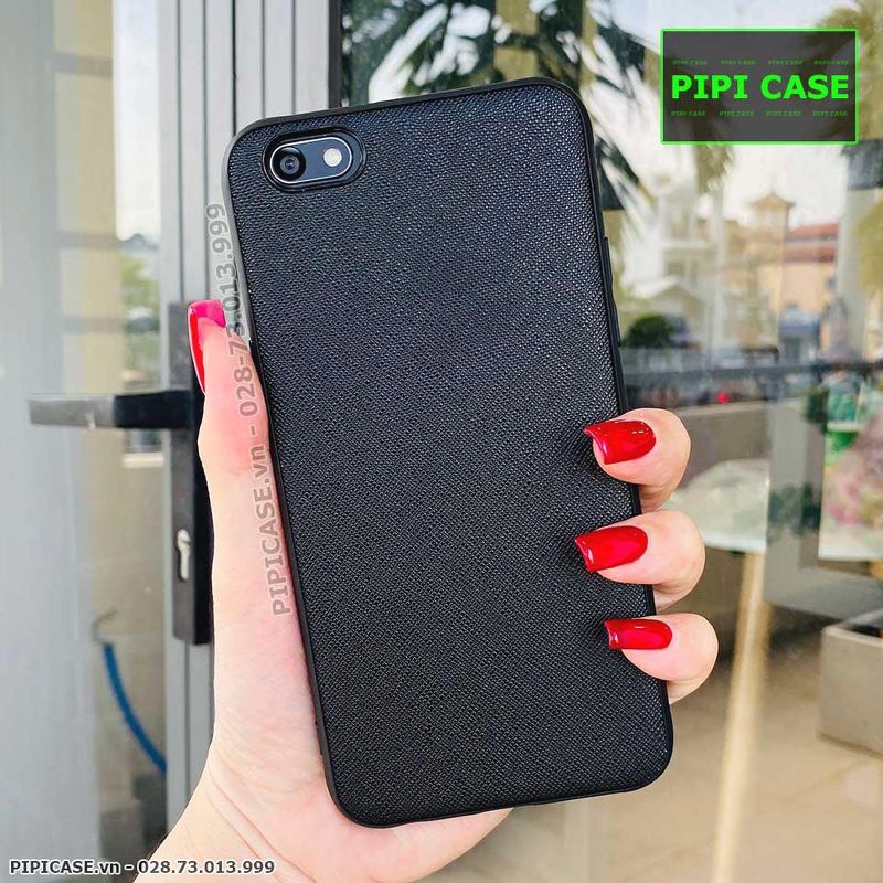 Ốp Lưng Oppo F3 - Simple Da - Đen