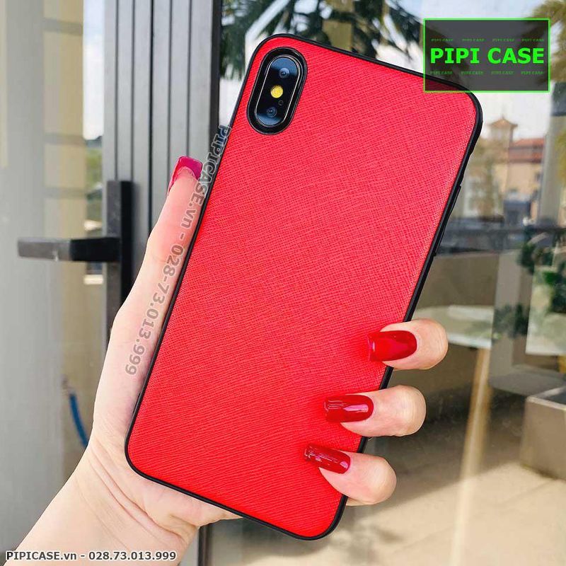 Ốp Lưng iPhone XS Max - Simple Da - Đỏ