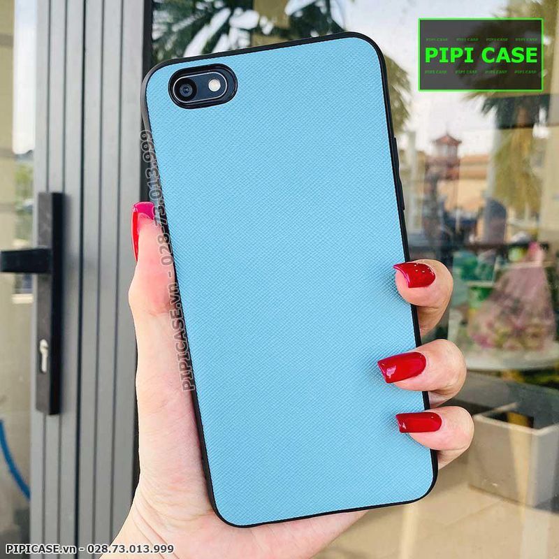 Ốp Lưng Oppo F3 - Simple Da - Xanh