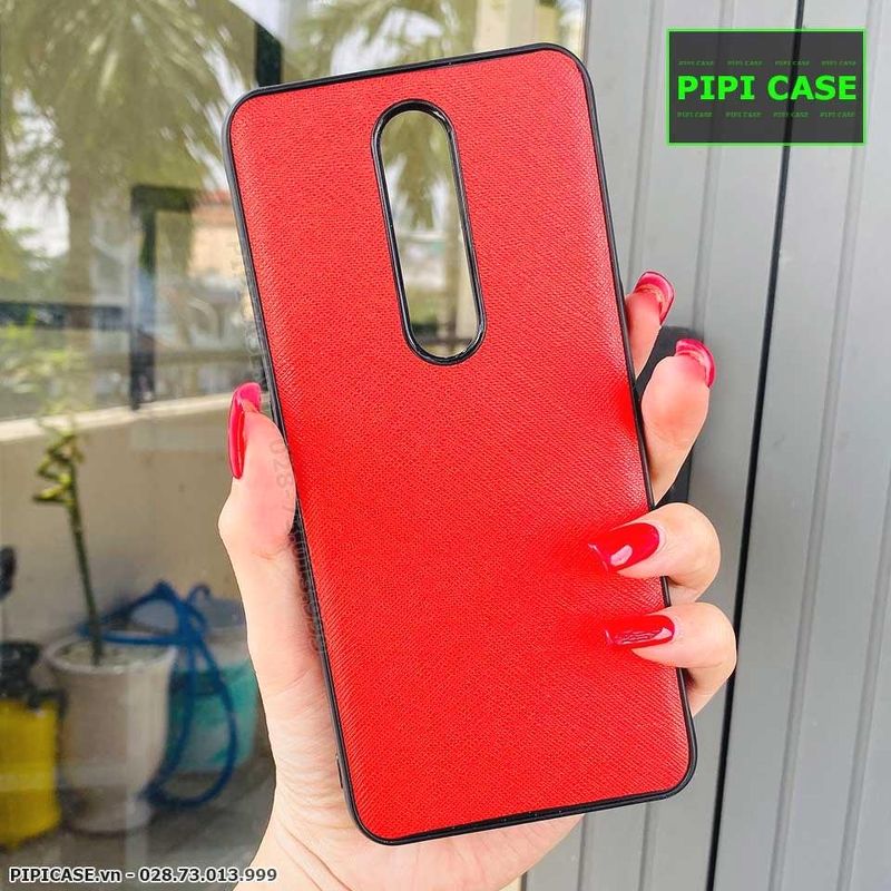 Ốp Lưng Oppo F11 Pro - Simple Da - Đỏ