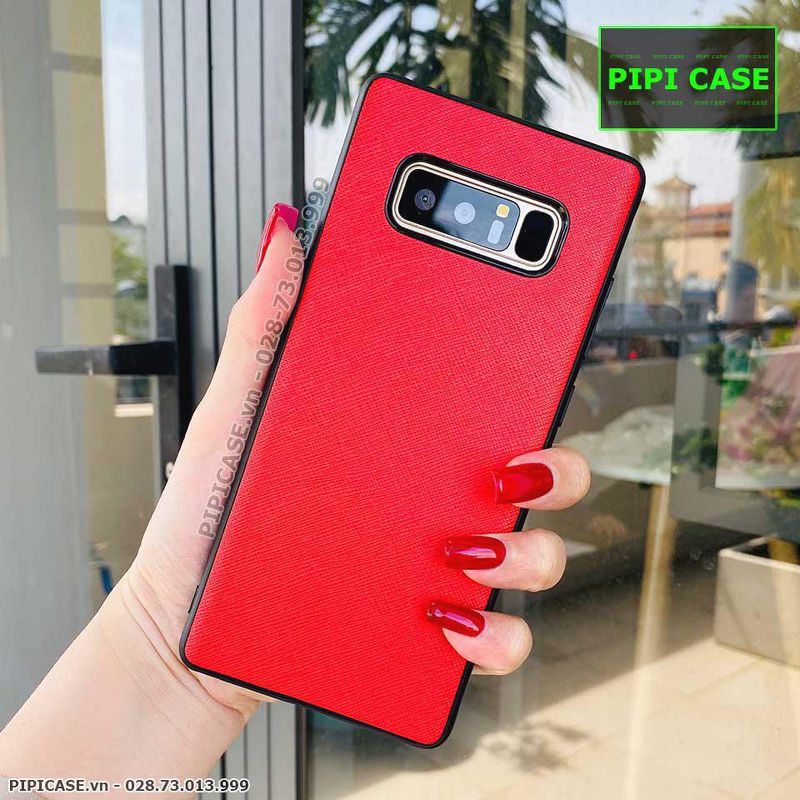Ốp Lưng Samsung Note 8 - Simple Da - Đỏ