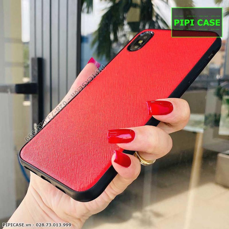 Ốp Lưng iPhone XS Max - Simple Da - Đỏ