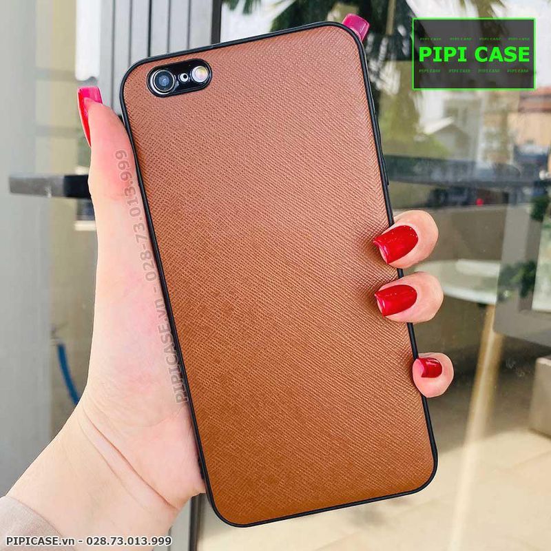 Ốp Lưng iPhone 6 / 6S - Simple Da - Nâu