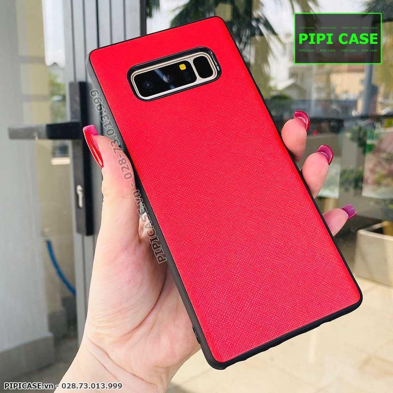 Ốp Lưng Samsung Note 8 - Simple Da - Đỏ