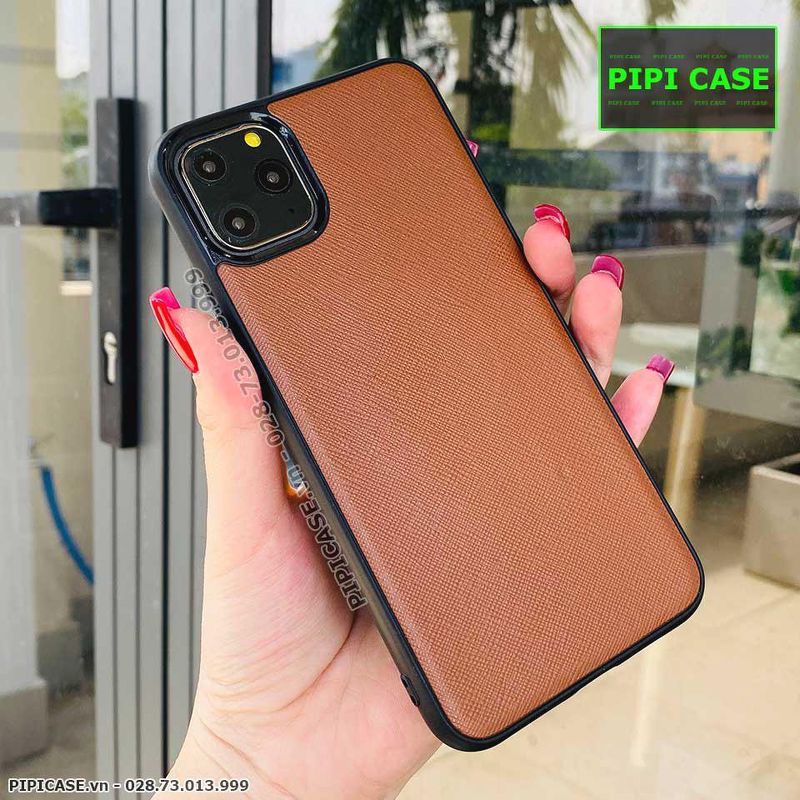 Ốp Lưng iPhone 11 Pro Max - Simple Da - Nâu