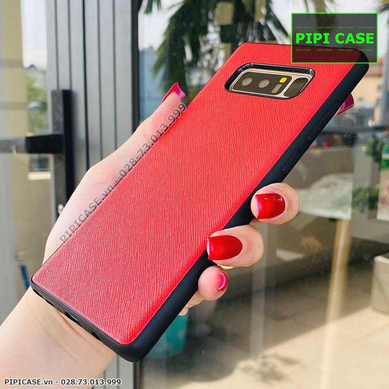 Ốp Lưng Samsung Note 8 - Simple Da - Đỏ