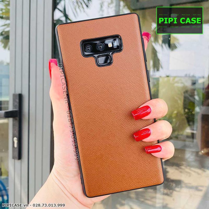 Ốp Lưng Samsung Note 9 - Simple Da - Nâu