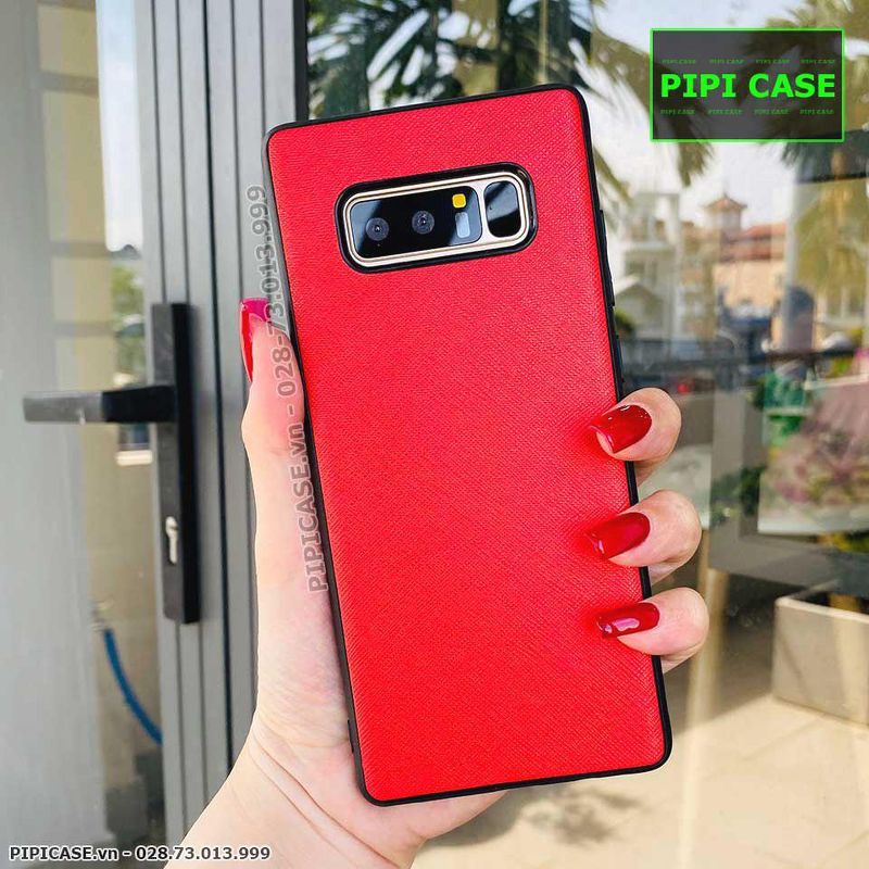 Ốp Lưng Samsung Note 8 - Simple Da - Đỏ
