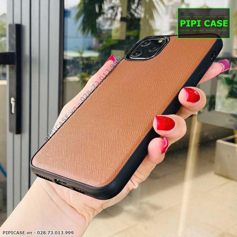Ốp Lưng iPhone 11 Pro Max - Simple Da - Nâu