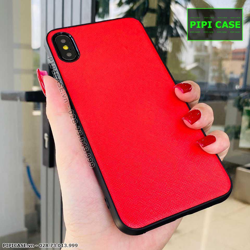 Ốp Lưng iPhone XS Max - Simple Da - Đỏ