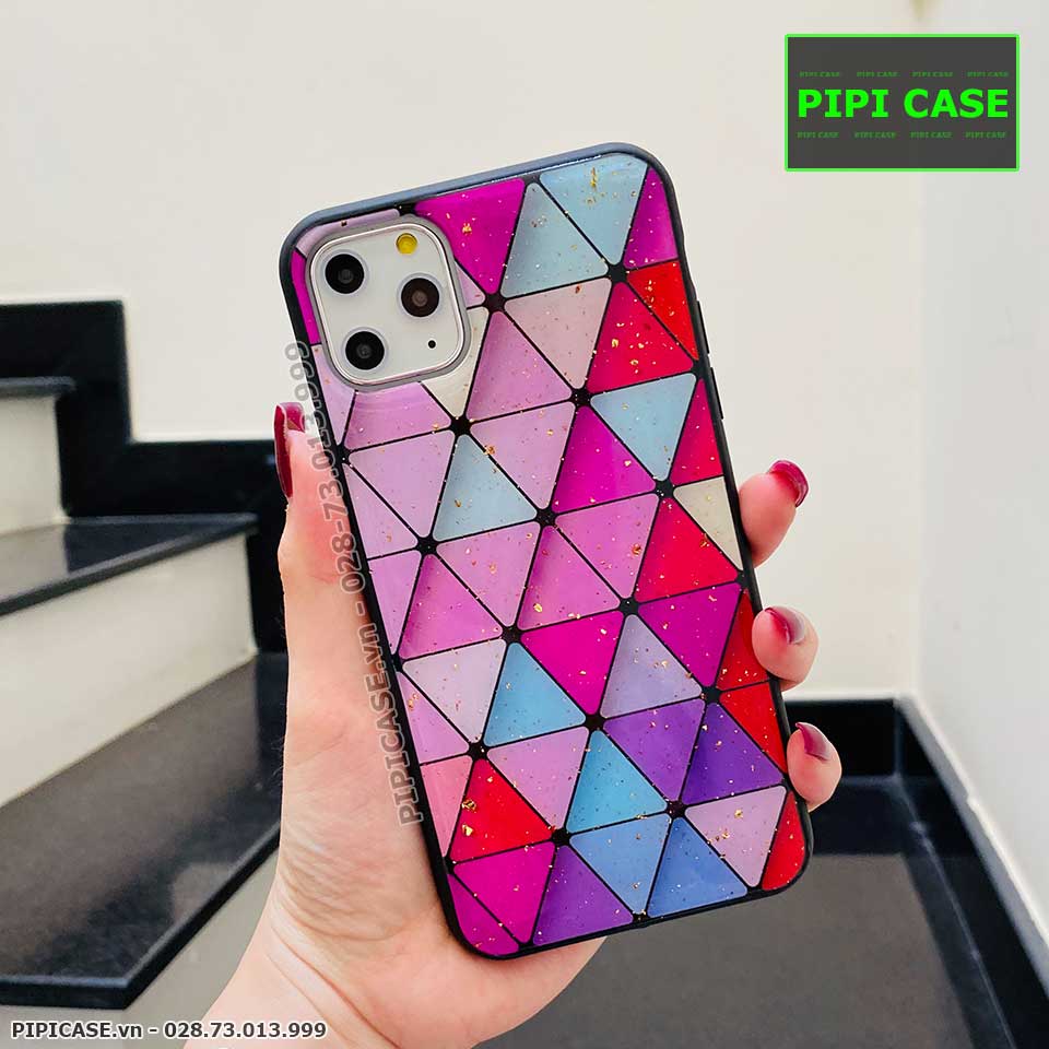 Ốp Lưng iPhone 11 Pro Max - Tam giác - 7 Màu