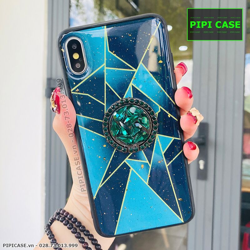 Ốp Lưng iPhone X / XS - Ngôi Sao - Xanh