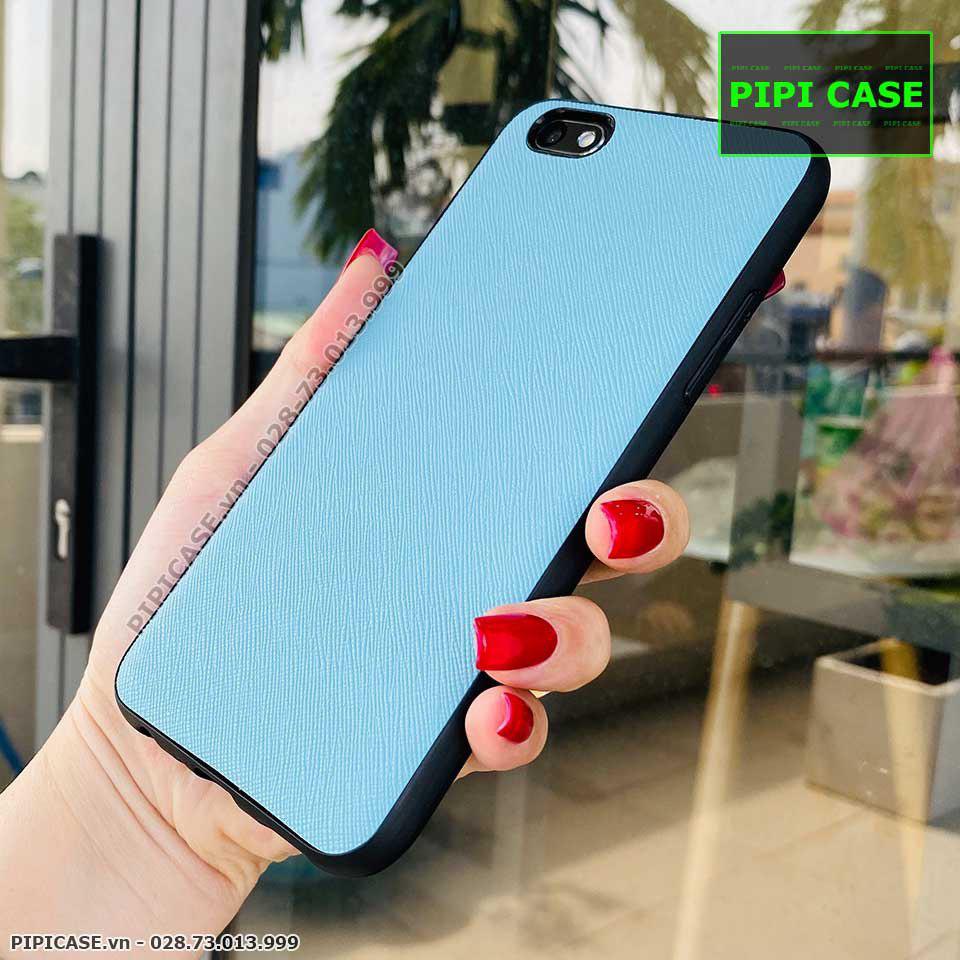 Ốp Lưng Oppo F3 - Simple Da - Xanh