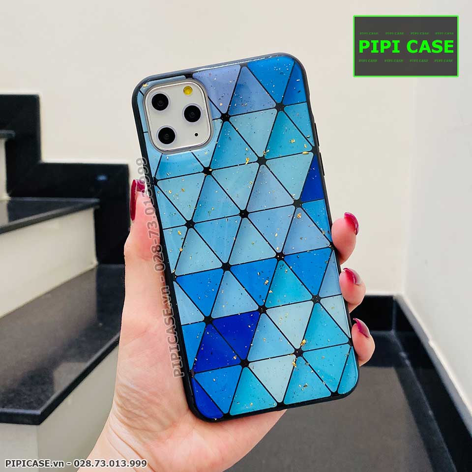Ốp Lưng iPhone 11 Pro Max - Tam giác - Xanh Dương
