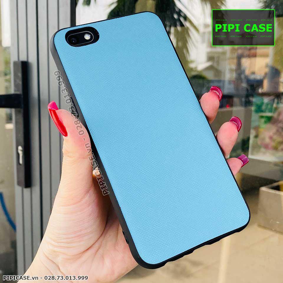 Ốp Lưng Oppo F3 - Simple Da - Xanh