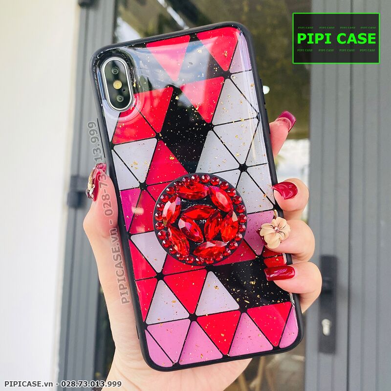 Ốp Lưng iPhone X / XS - Tam giác - Đỏ